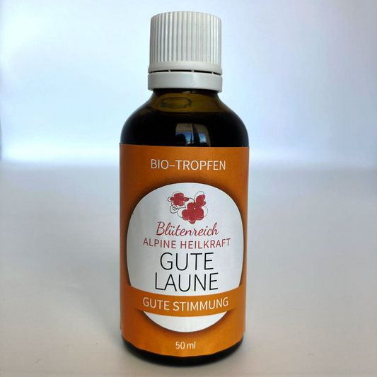 Gute Laune Bio-Tropfen in brauner Lichtschutzflasche